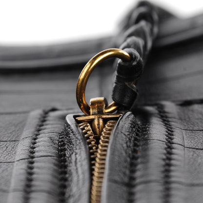 Celine Crocodile Embossed Calfskin Medium Phantom Luggage Black 9 of 9