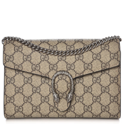 Gucci GG Supreme Monogram Mini Dionysus Chain Wallet Beige Taupe 1 of 7