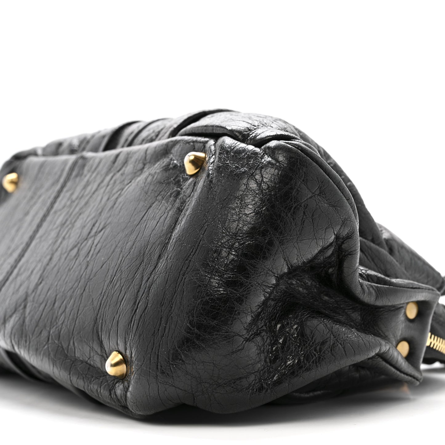 Lambskin Heloise Satchel Black
