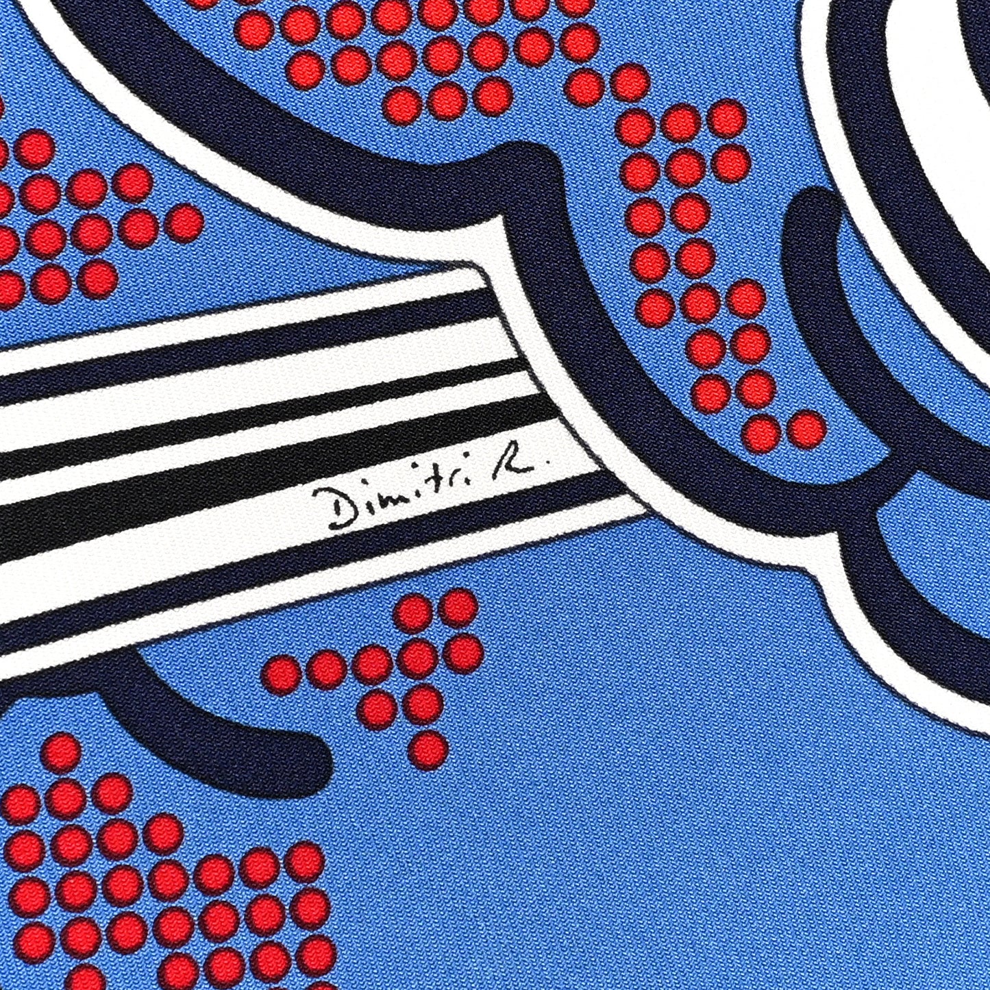Silk Pegase Pop Pocket Square Ciel Rouge Bleu Moyen