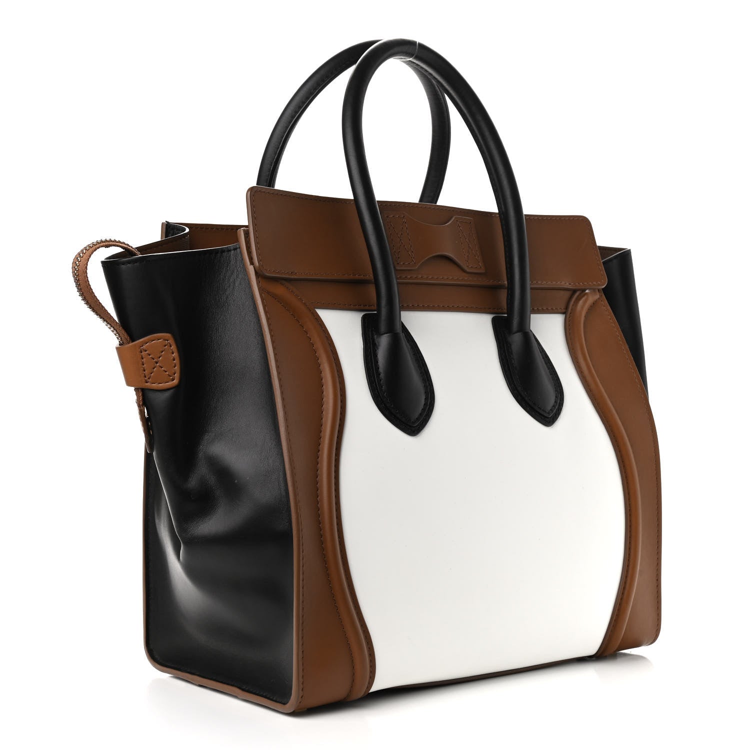 Celine Satin Calfskin Mini Tri-Color Luggage Brown 3 of 11