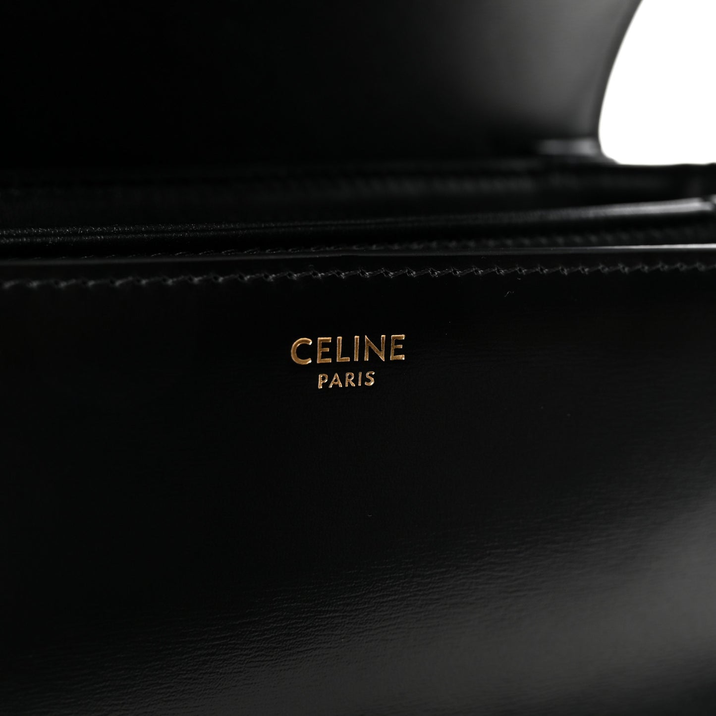 Shiny Calfskin Medium Triomphe Black