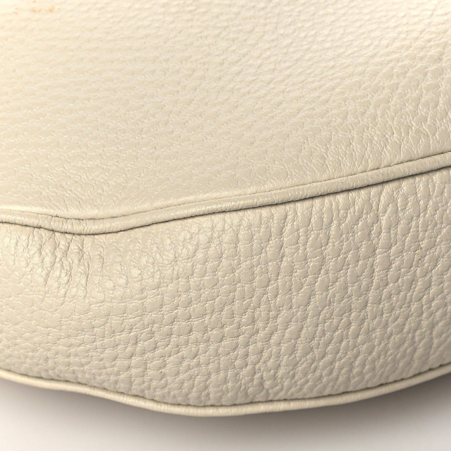Gucci Pebbled Calfskin Bamboo Ring Hobo Ivory 9 of 11