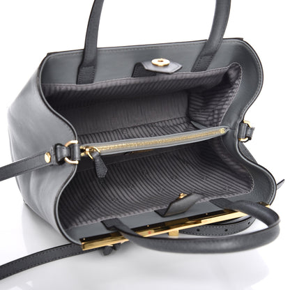 Fendi Vitello Elite Petite 2Jours Tote Grigio Grigio Chiaro 5 of 8