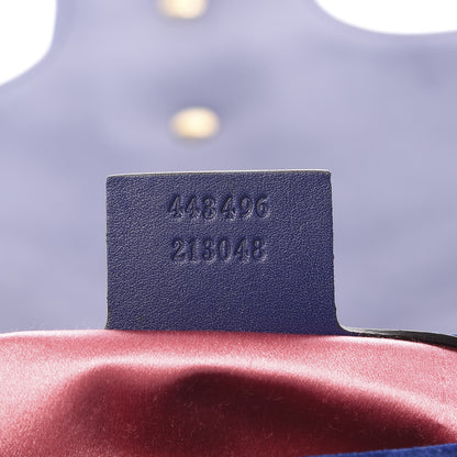 Gucci Velvet Matelasse Medium GG Marmont Shoulder Bag Cobalt Blue 7 of 14