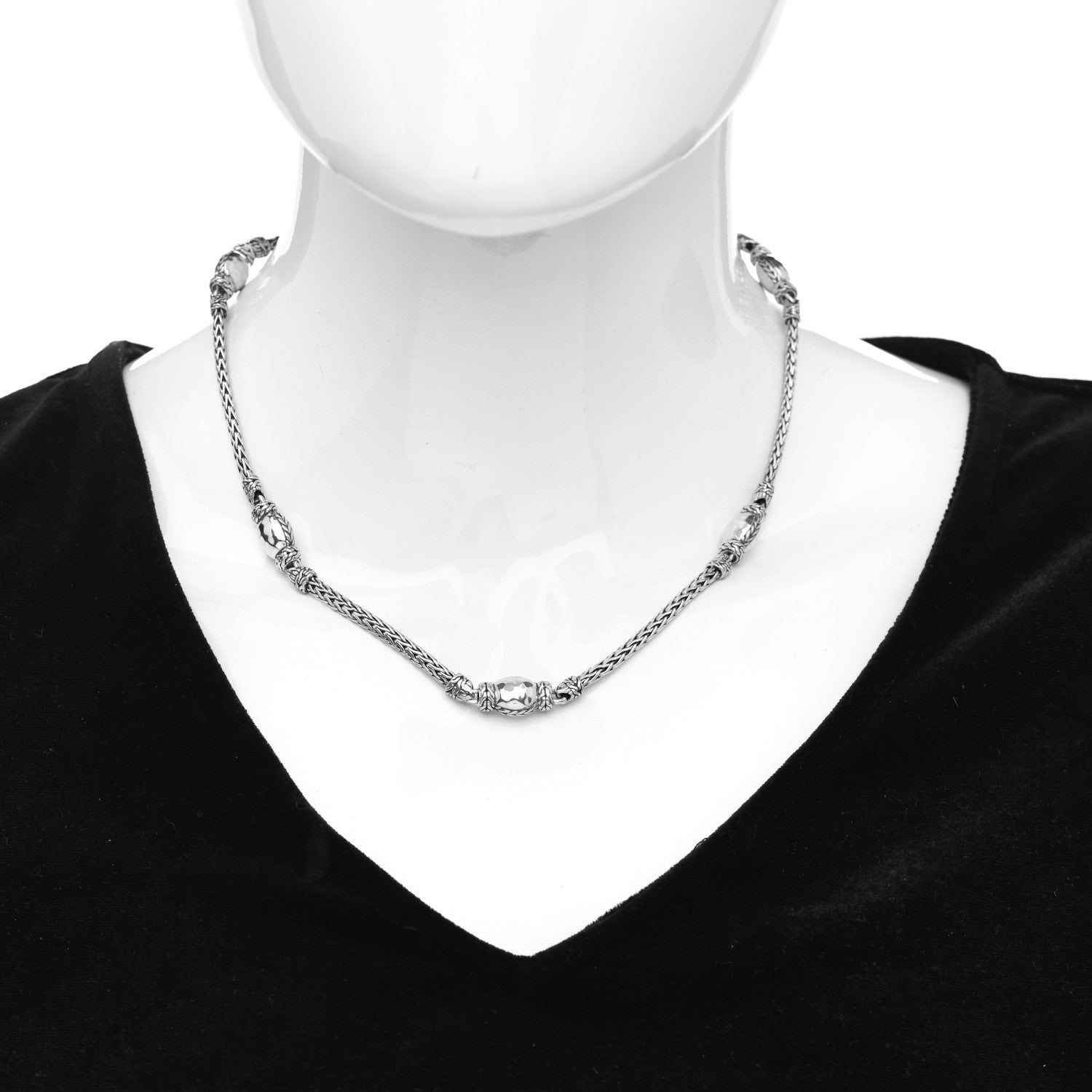John Hardy Sterling Silver Palu Station Necklace 2 of 4