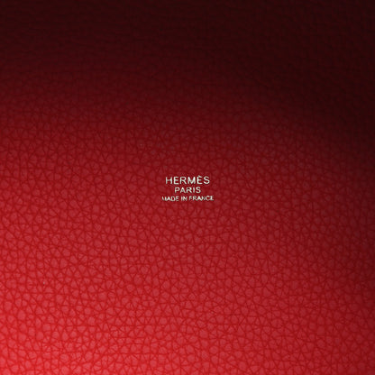 Hermes Taurillon Clemence Swift Eclat Picotin Lock 22 MM Rouge Tomate Rose Eglantine 6 of 13