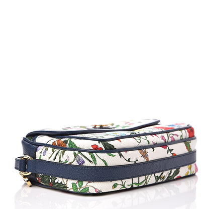 Gucci Canvas Flora Floral Shoulder Bag White Blue Agata Mulitcolor 4 of 10