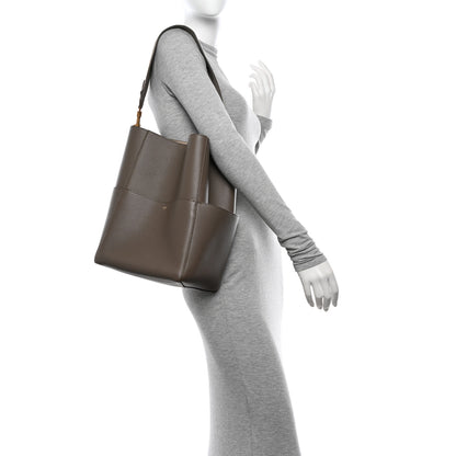 Celine Soft Grained Calfskin Sangle Bucket Bag Taupe 2 of 8