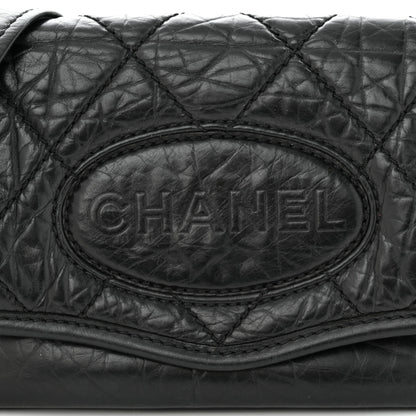 Chanel Distressed Lambskin Messenger Flap Bag Black 8 of 12