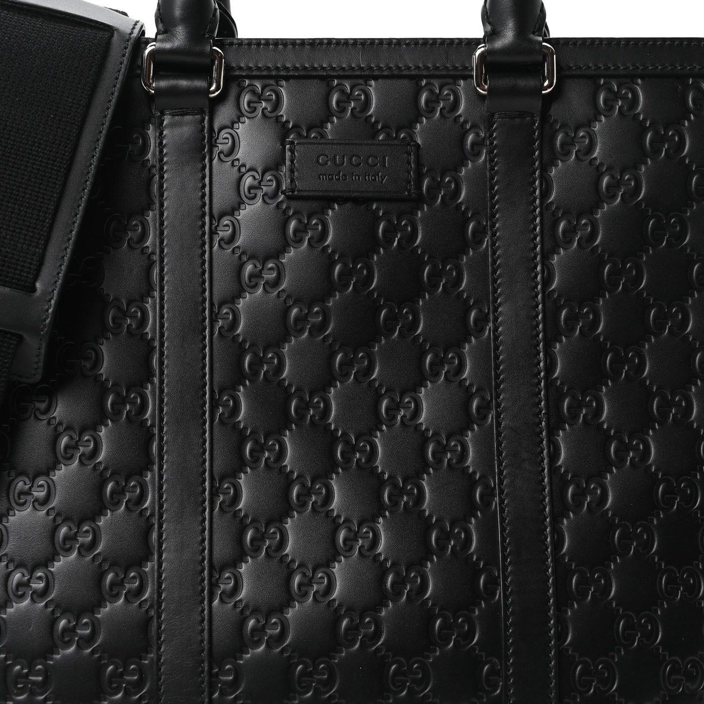 Guccissima Signature Briefcase Black
