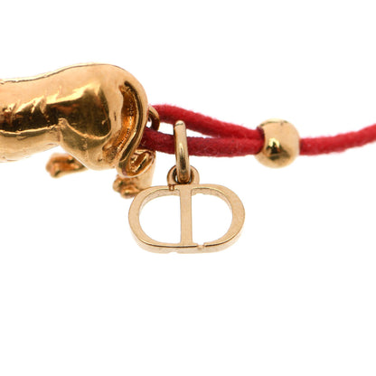 Christian Dior Cotton Tiger Diorelita Bracelet Red 4 of 5