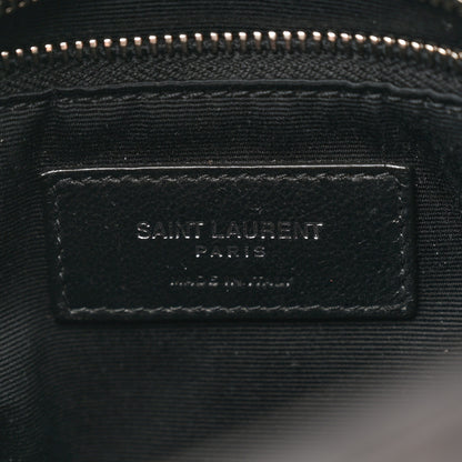Saint Laurent Lambskin Quilted Small Loulou Puffer Monogram Chain Satchel Black 6 of 10