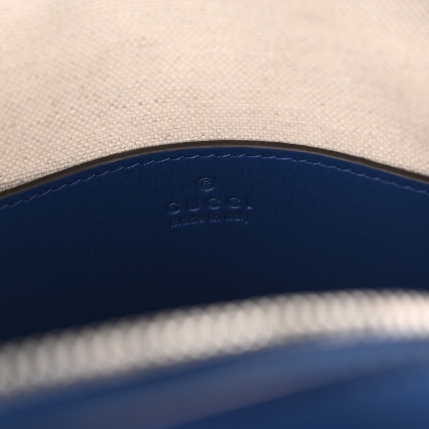 Gucci Calfskin GG Tennis Embossed Sling Backpack Blue 6 of 10