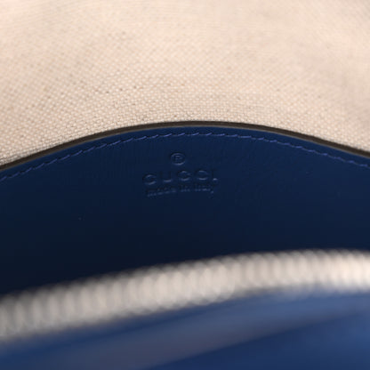 Gucci Calfskin GG Tennis Embossed Sling Backpack Blue 6 of 10