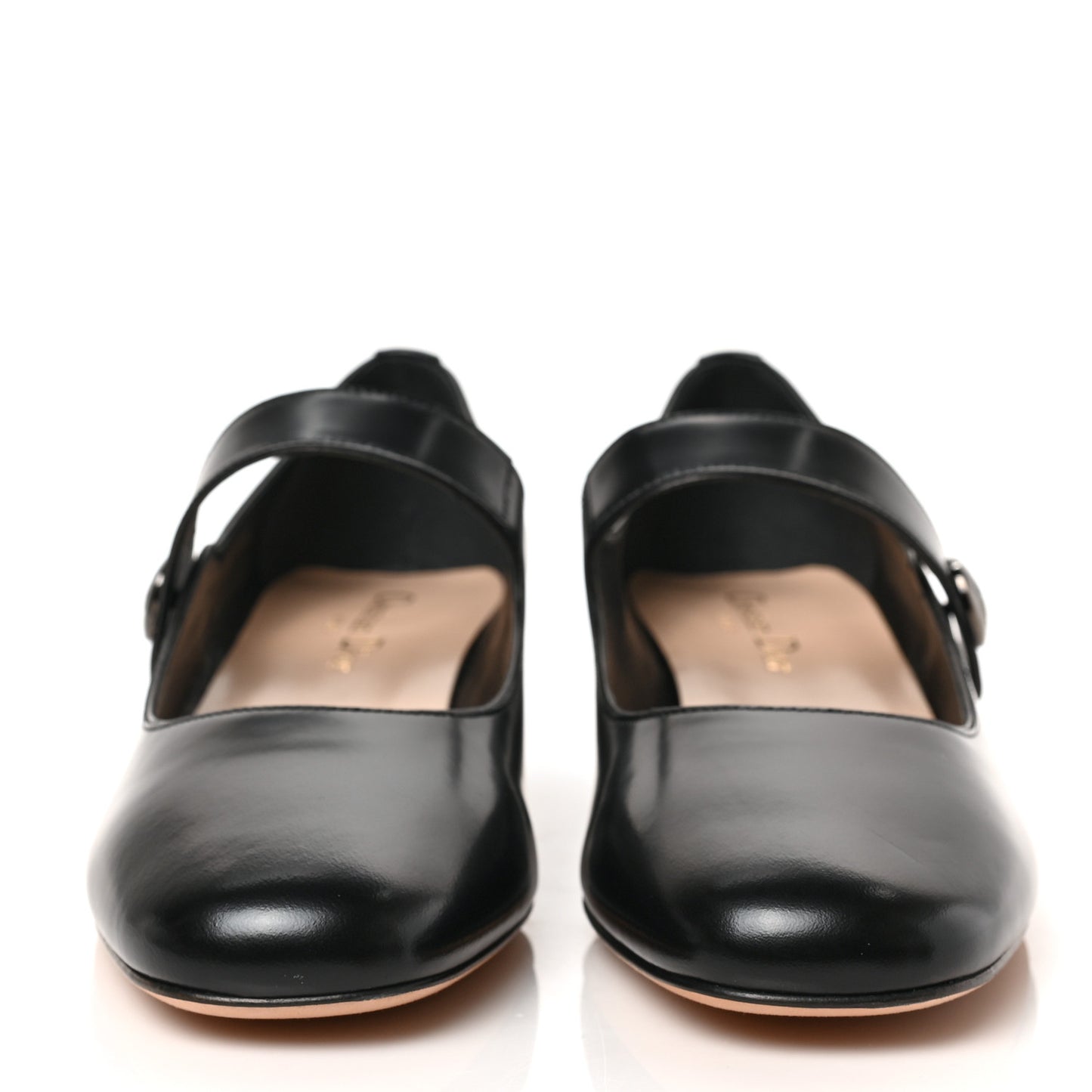 Brushed Calfskin Uniform 30mm Pumps 38.5 Black