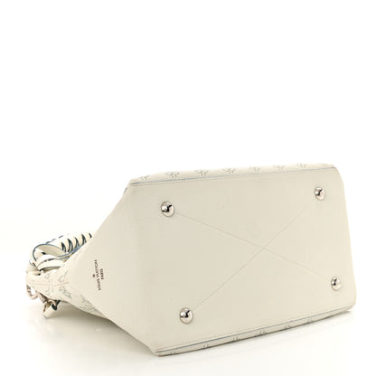 Louis Vuitton Mahina Beaubourg Hobo MM Snow Orage Blue 4 of 11