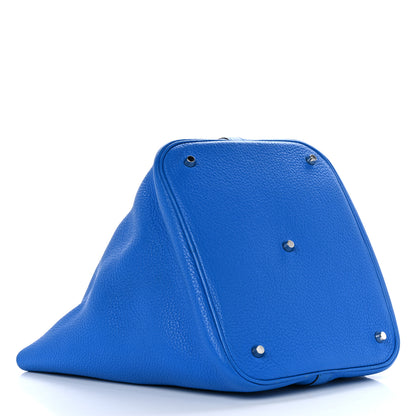 Hermes Taurillon Clemence Picotin Lock 26 GM Bleu Frida 4 of 15