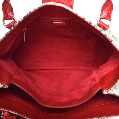 Dolce & Gabbana Python Crocodile Tote Naturale Rosso 5 of 16