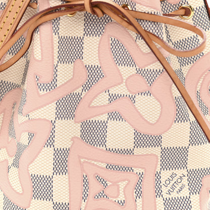 Louis Vuitton Damier Azur Tahitienne Nano Noe Rose Ballerine 7 of 10