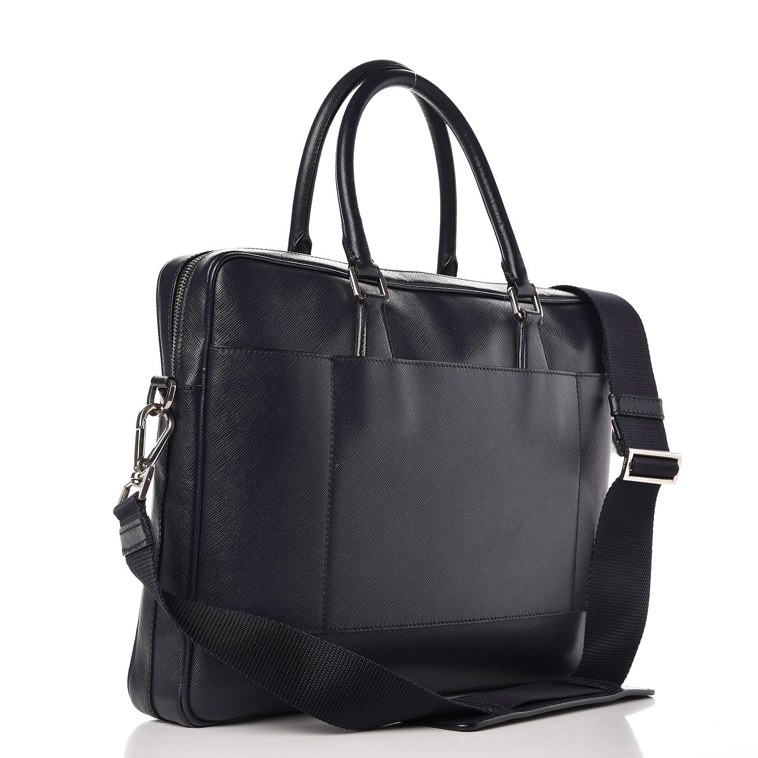 Prada Saffiano Travel Briefcase Baltico 4 of 11