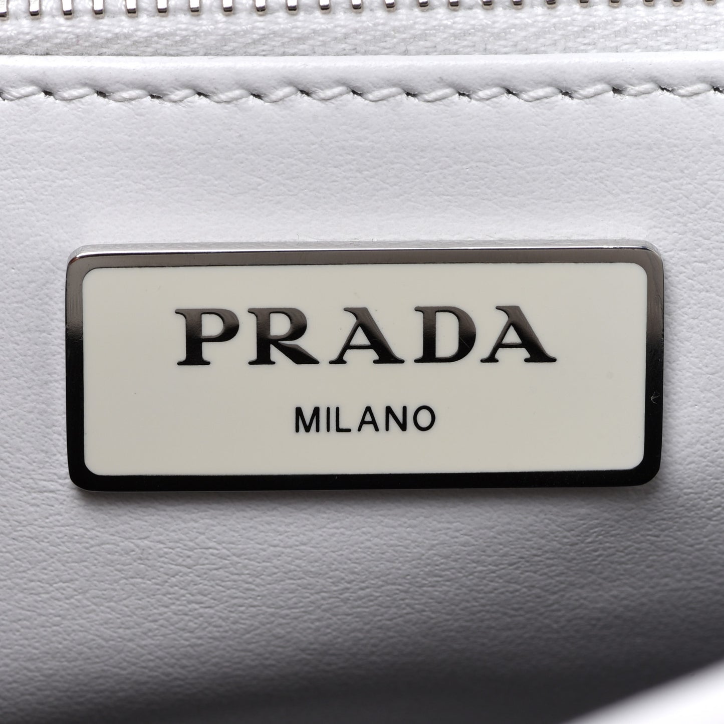 Re-Nylon Spazzolato Double Pocket Buckle Shoulder Bag White