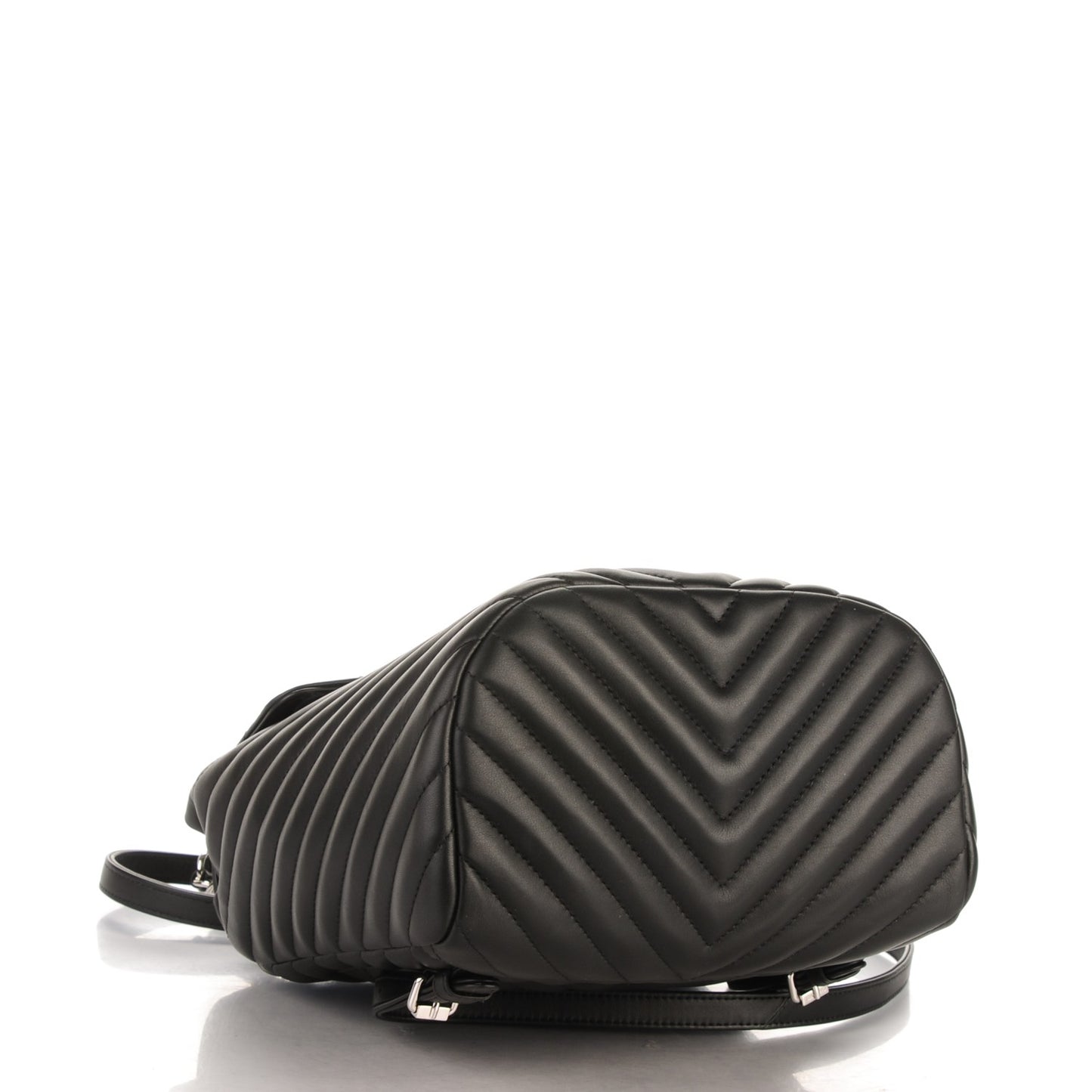 Calfskin Chevron Quilted Small Urban Spirit Backpack Black