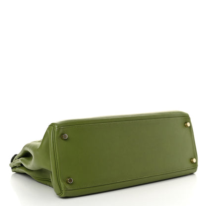 Hermes Swift Kelly Retourne 35 Pelouse 4 of 13