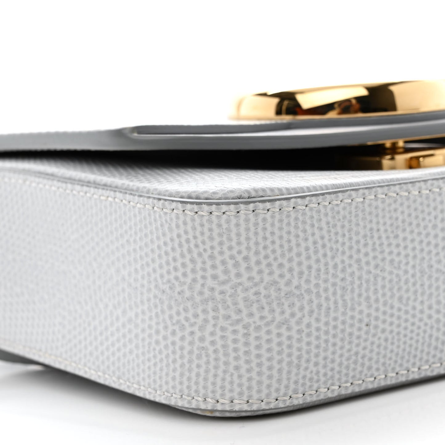 Calfskin Lizard Embossed Mini C Double Carry Light Cloud