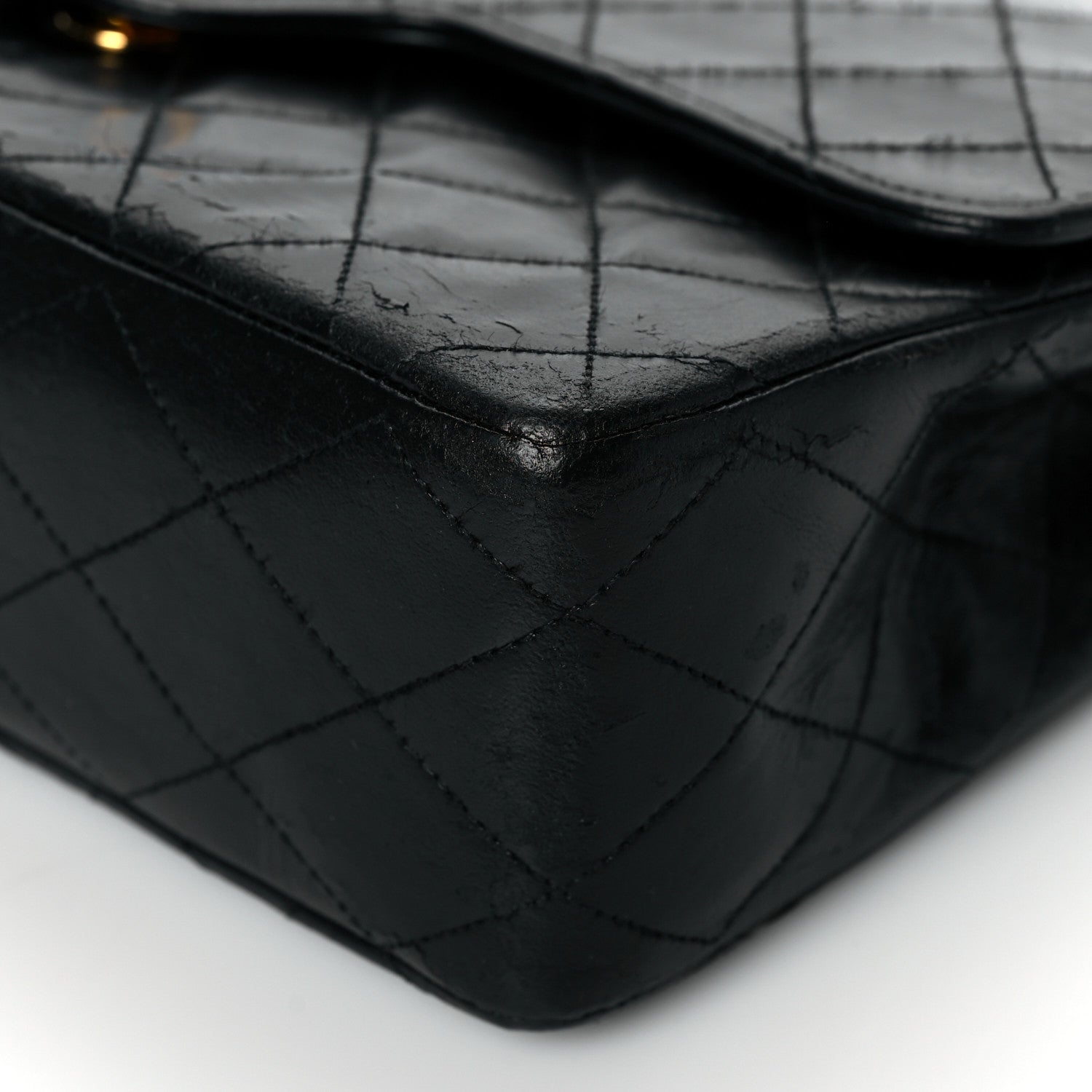 Chanel Lambskin Quilted Medium Double Flap Black 9 of 9