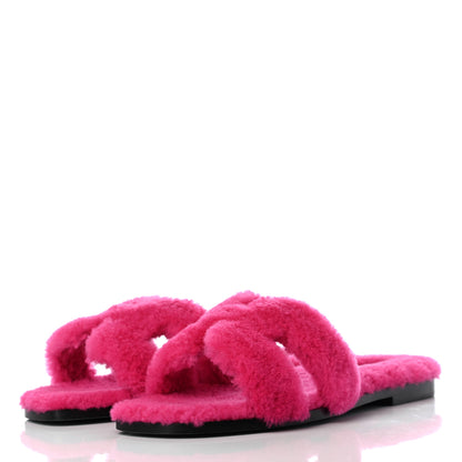 Hermes Woolskin Oran Sandals 37.5 3 of 8