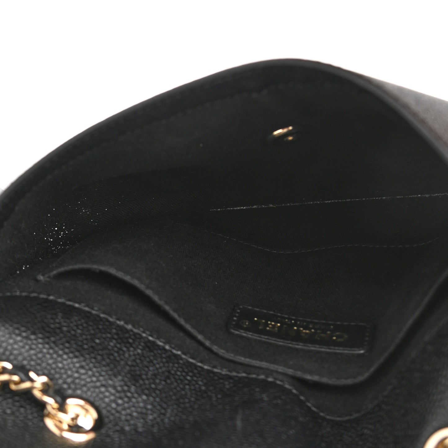 Caviar Mini Chain Flap Bag Black