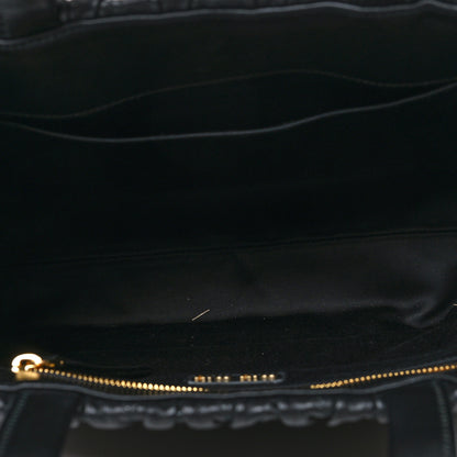 Miu Miu Nappa Matelasse Tote Bag Black 5 of 9