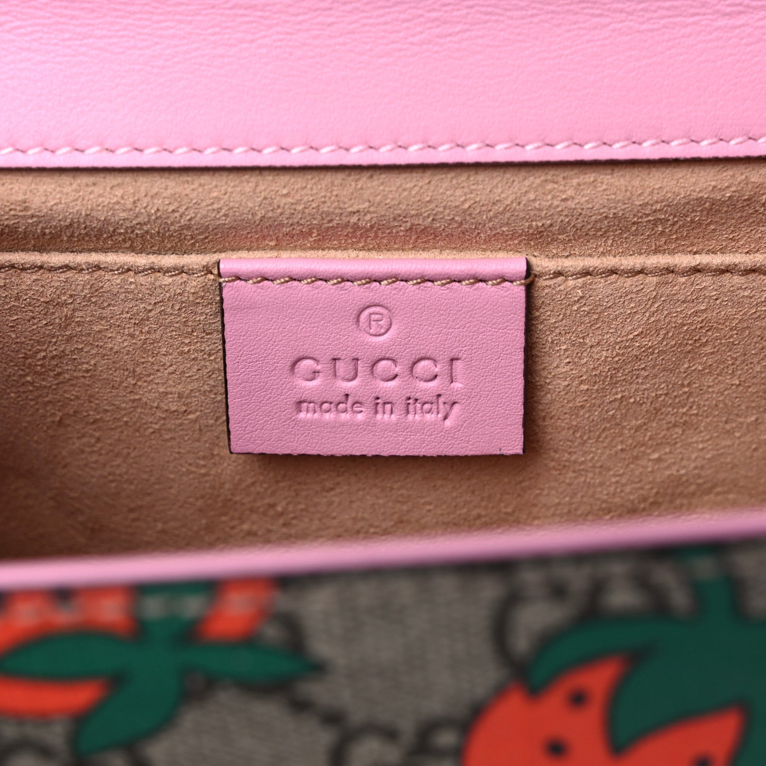 Gucci GG Supreme Monogram Strawberry Small Padlock Shoulder Bag 6 of 10