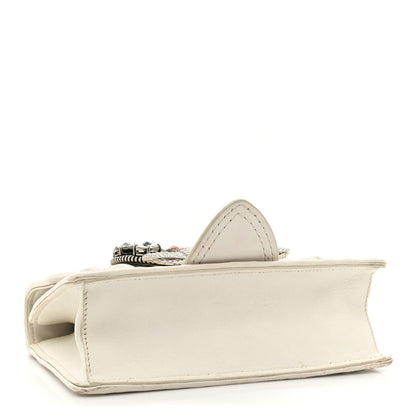 Miu Miu Nappa Matelasse Crystal Embellished Lady Shoulder Bag White 4 of 19