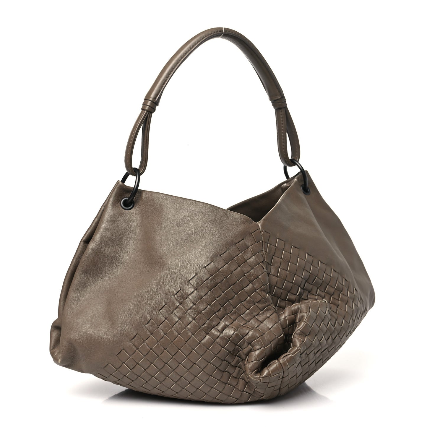 Intrecciato Nappa Aquilone Fortune Cookie Hobo Taupe