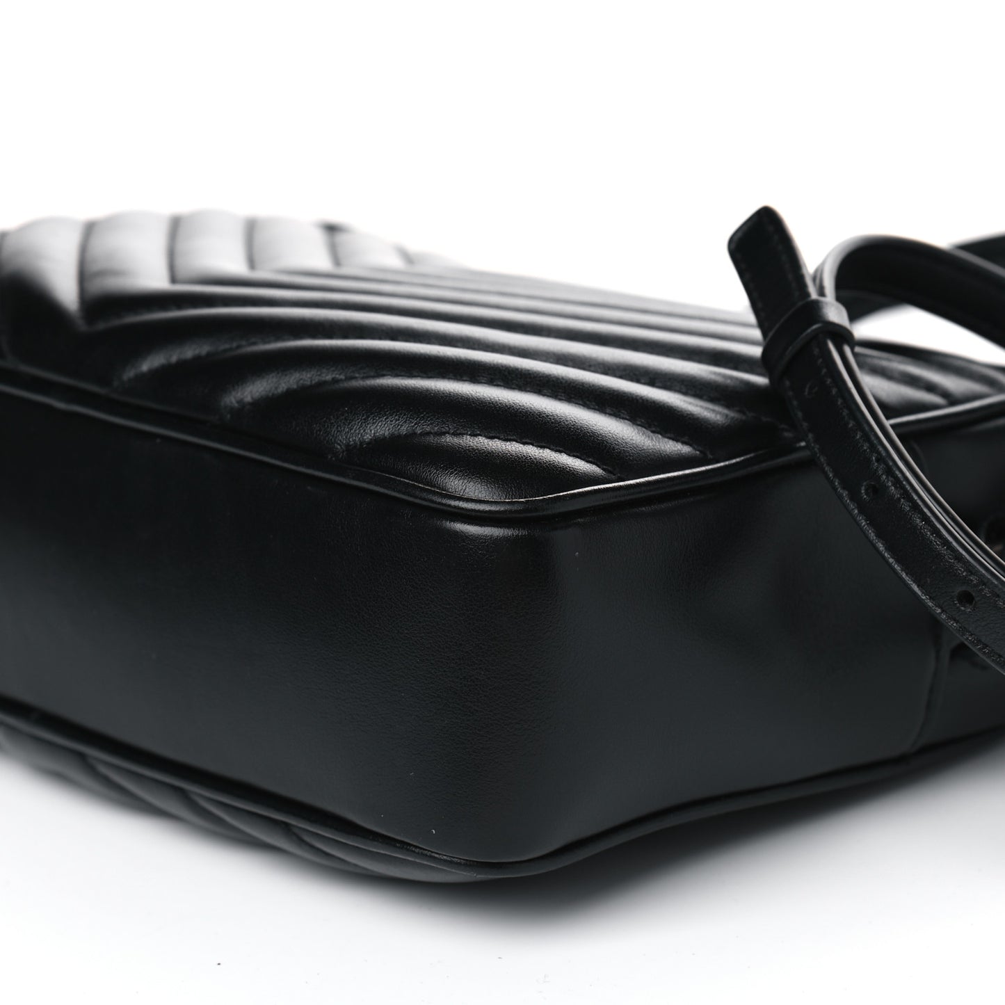 Calfskin Matelasse Monogram Lou Camera Bag Black