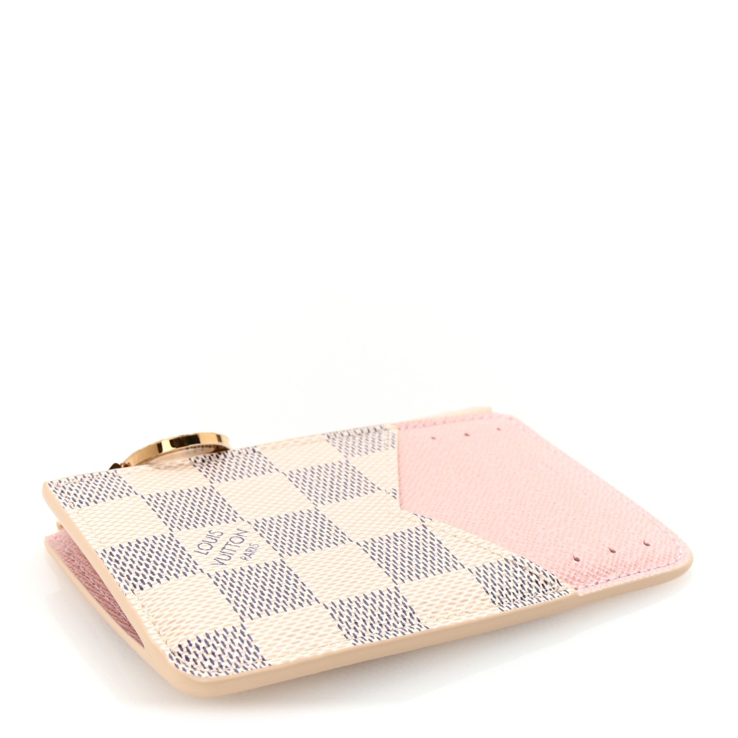 Louis Vuitton Damier Azur Zipped Romy Card Holder Rose Ballerine 4 of 6