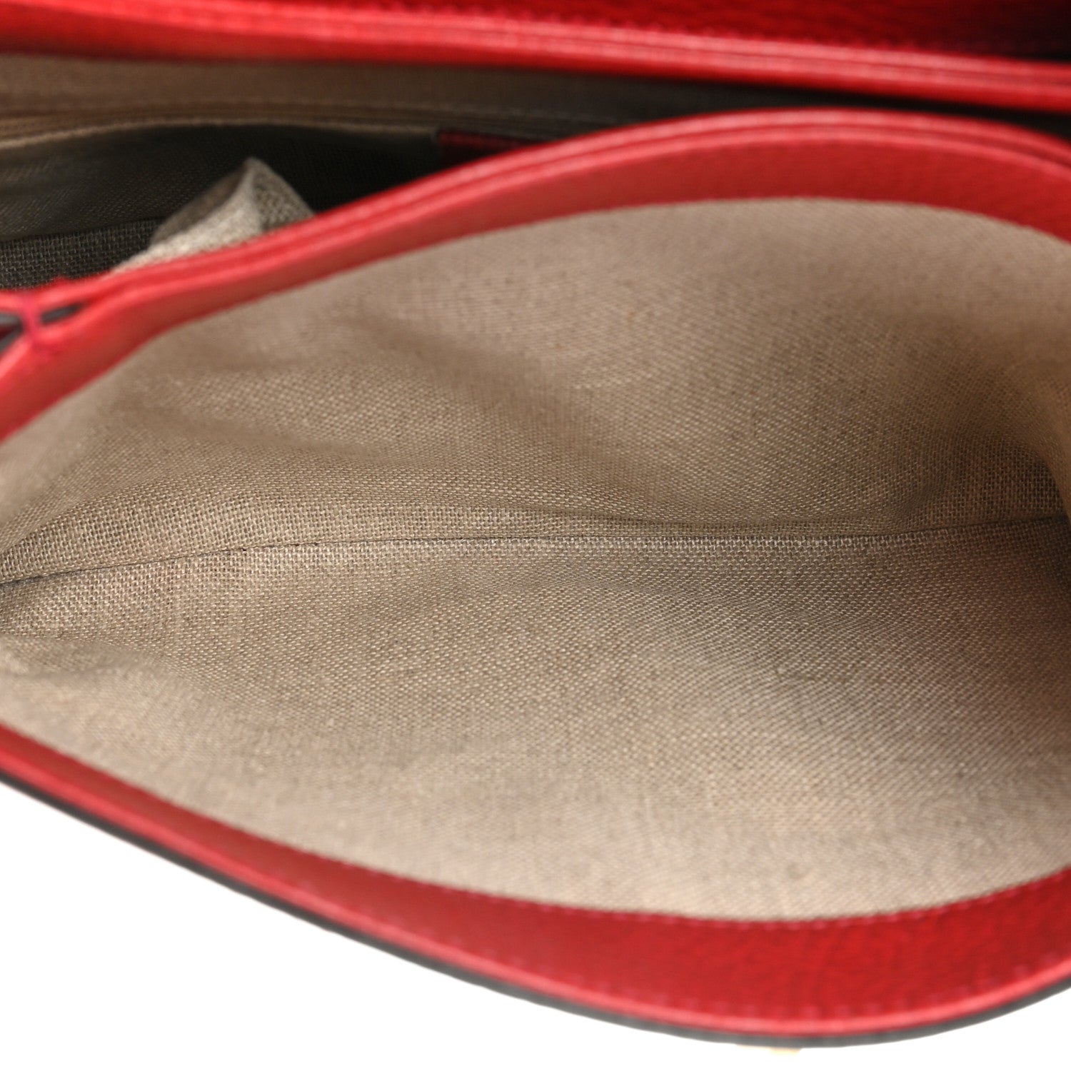 Gucci Dollar Calfskin Interlocking G Top Handle Shoulder Bag Red 5 of 15