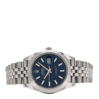 Rolex Stainless Steel 41mm Oyster Perpetual Datejust Watch Blue 126300 2 of 5