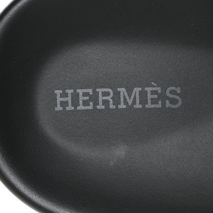 Hermes Calfskin Womens Chypre Sandals 40.5 Black 8 of 9