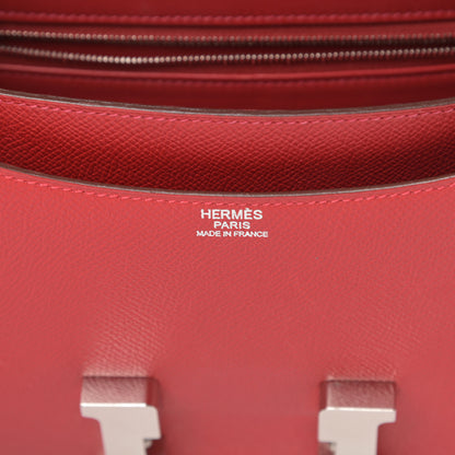Hermes Epsom Constance 24 Rouge Casaque 6 of 16
