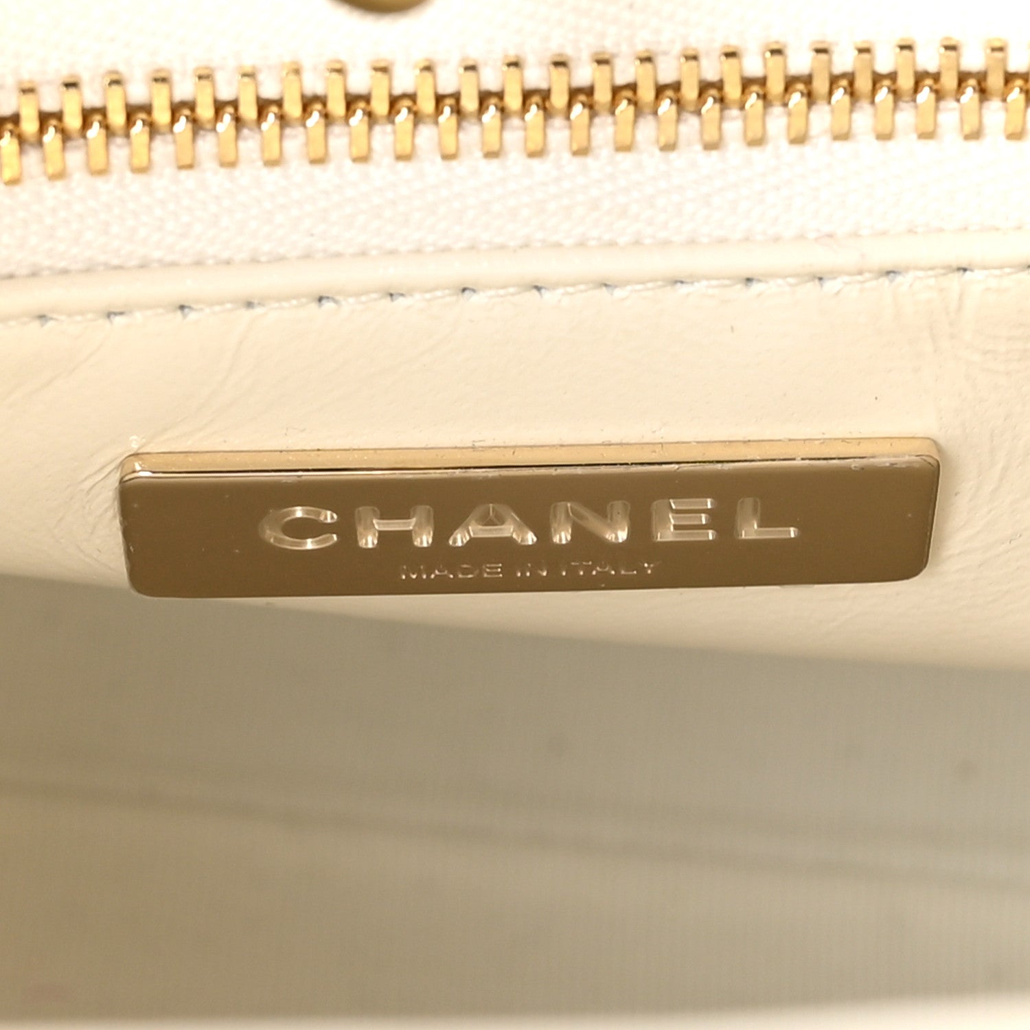 Chanel Shiny Lambskin Quilted Mini 31 Shopping Bag White 6 of 10