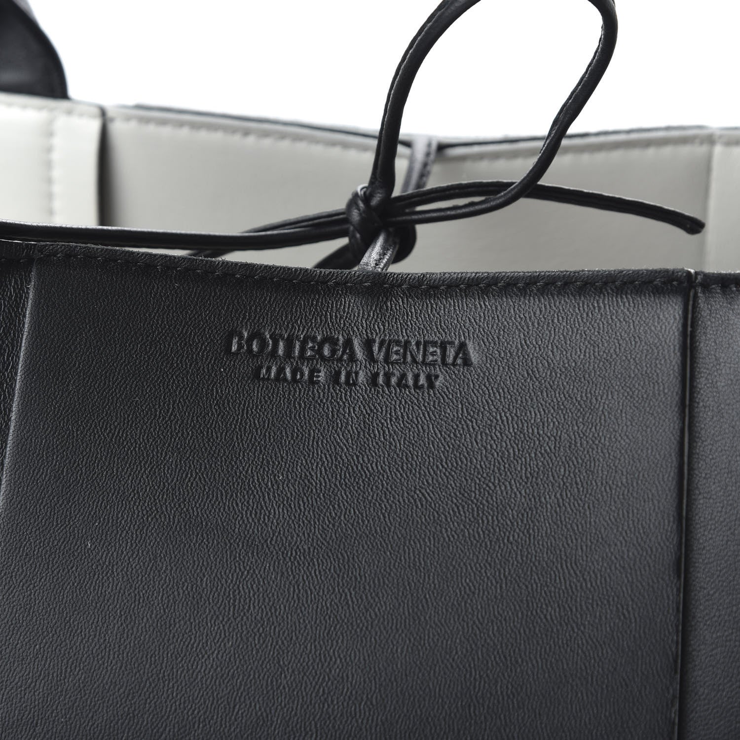 Bottega Veneta Nappa Maxi Intrecciato Arco Tote Black White 4 of 8