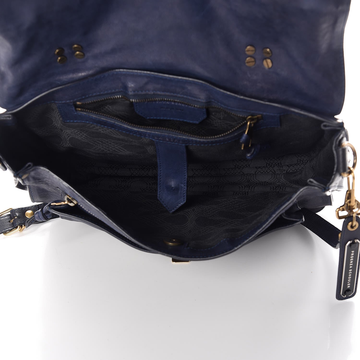 Proenza Schouler Lambskin Medium PS1 Satchel Midnight 5 of 10