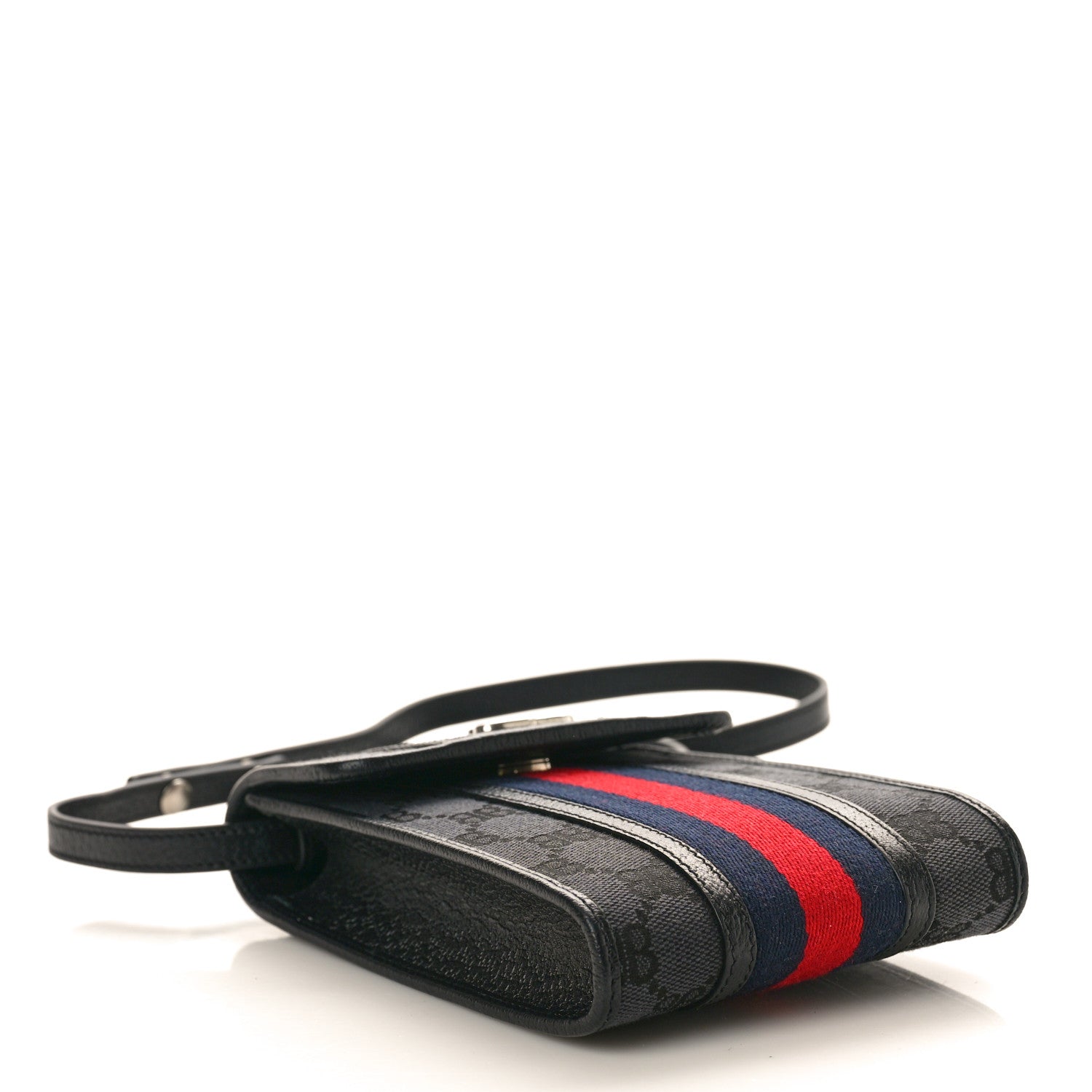 Gucci X BALENCIAGA BB Monogram Web Ophidia Phone Crossbody Bag Black 4 of 10