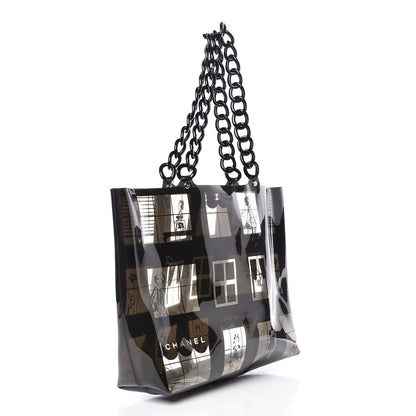 Chanel Vinyl Coco Window Tote Black 3 of 18