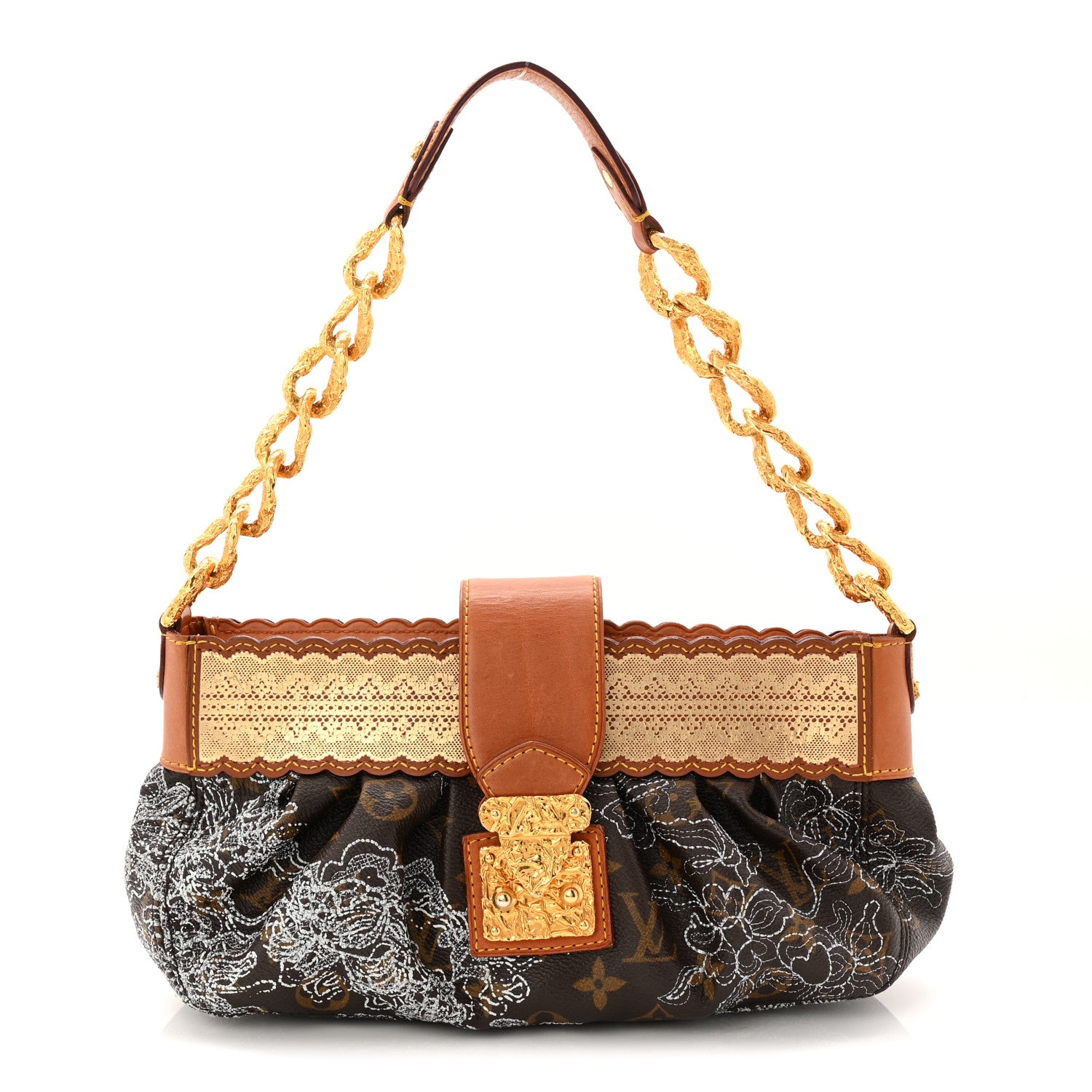 Louis Vuitton Monogram Dentelle Kirsten Gold 1 of 9