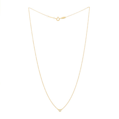 Tiffany 18K Yellow Gold Diamond .05ct Elsa Peretti Diamonds by the Yard Pendant Necklace 3 of 6