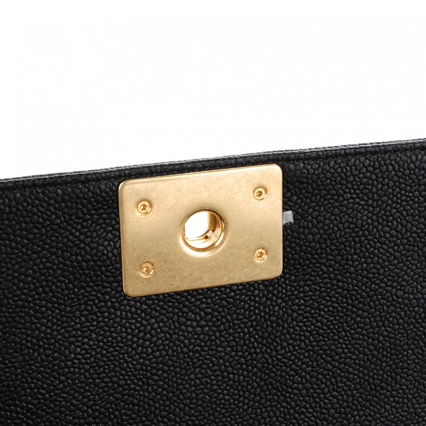 Caviar Quilted Medium Boy Flap Black